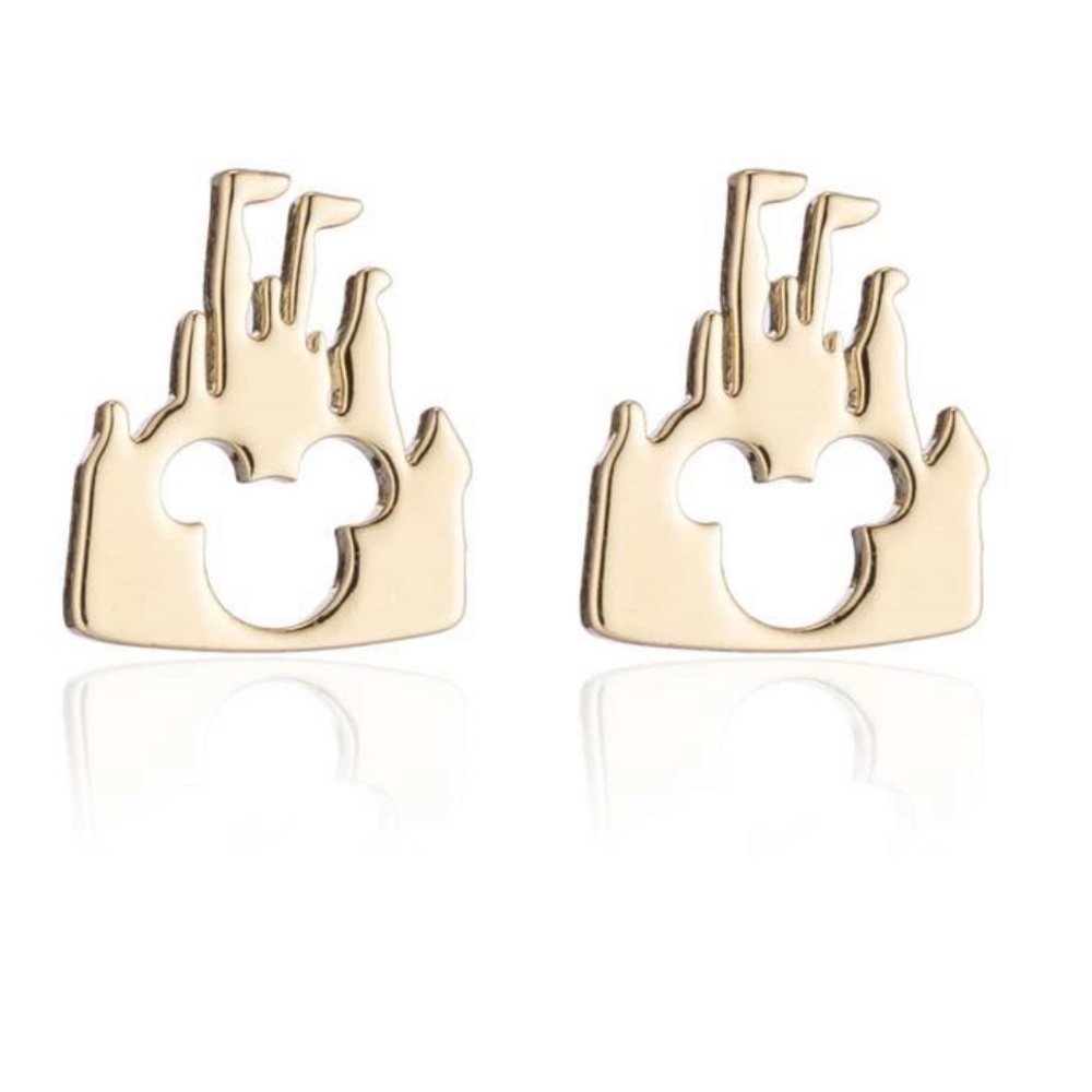 Stainless Steel Disney Castle Necklace & Earrings - Picture 2 of 8